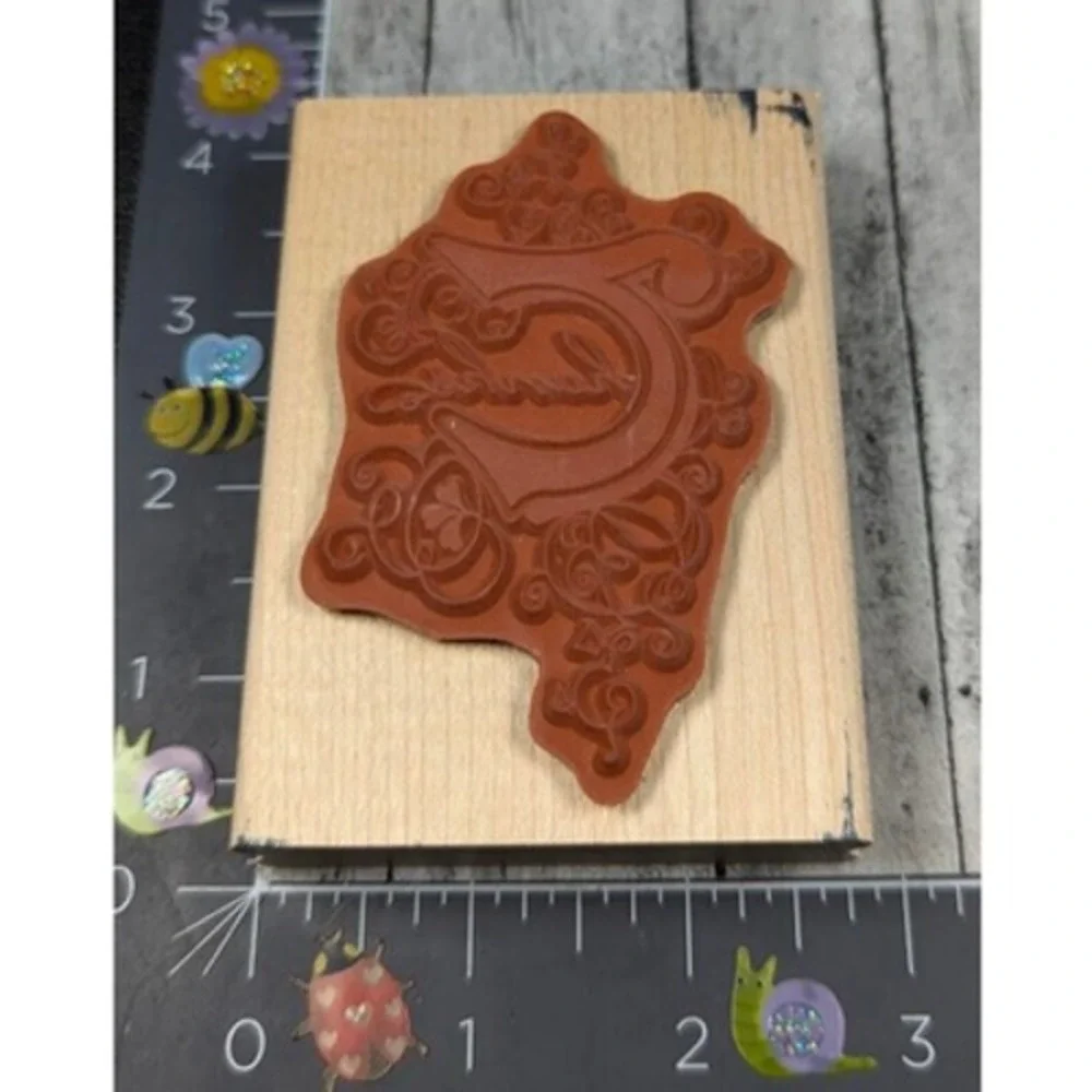 Stampin' Up! Thanks Flourish Design Rubber Stamp Wood #A13